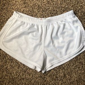White Mesh Soffe Shorts
